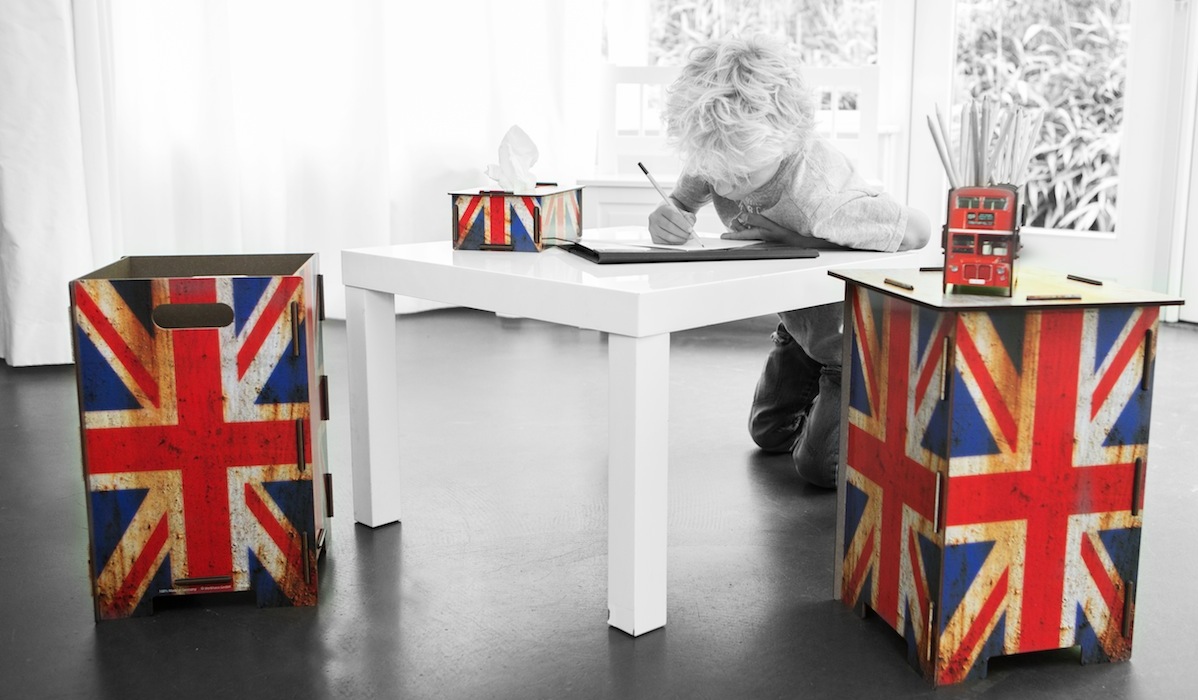 werkhausproducten met afbeelding van Britse vlag