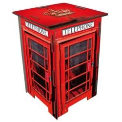 Hocker van Werkhaus in de vorm van een rode Britse telefooncel